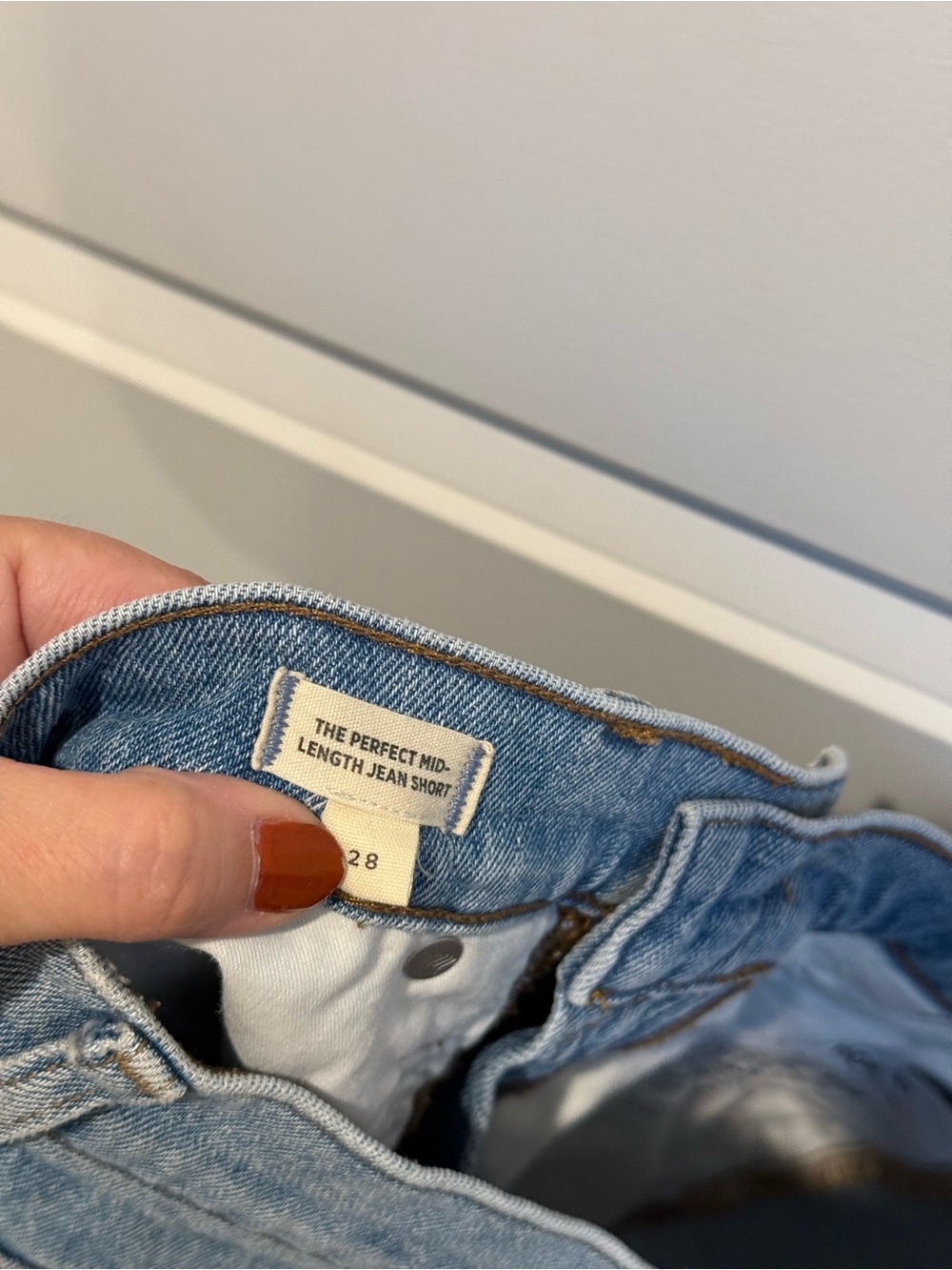 Madewell The Perfect Mid Length Jean Short Size 28 - Picture 4 of 4